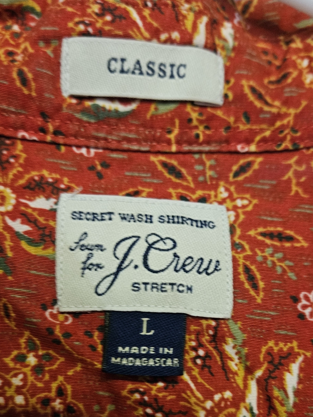 J.Crew Classic Stretch Shirt in Red Floral